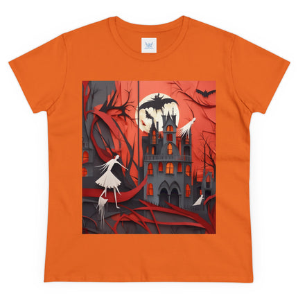 Halloween Night Scene Women's Midweight Cotton Tee