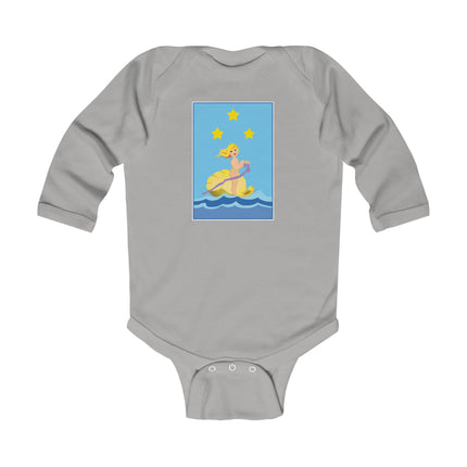Oceanic Dreams Long Sleeve Baby Bodysuit – Magical Seas & Cozy Adventure