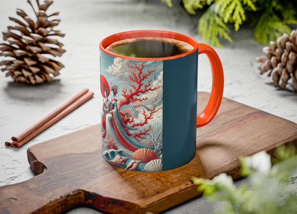 Ladies by the Quiet Sea Colorful Mugs (11oz, 15oz)