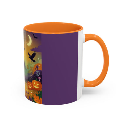 🌙🎃 The Scarecrow Of Haunted Hollow Colorful Mug – Whimsical Halloween Mystery
