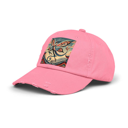 Dragon Fairy of the Temple Unisex Distressed Cap