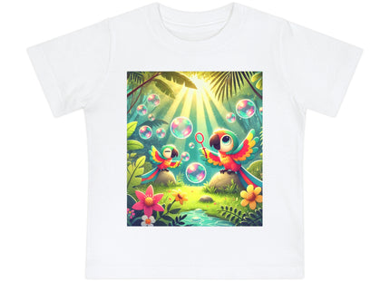 Parrots and Bubbles Baby Short Sleeve T-Shirt