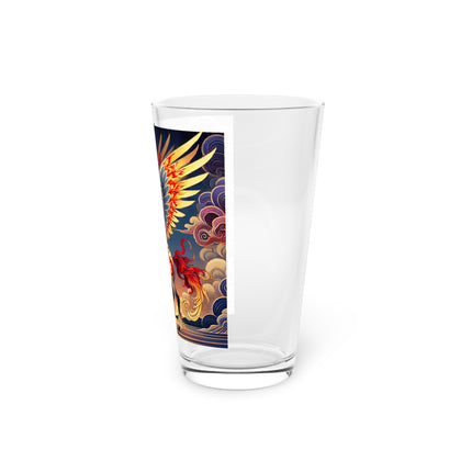 Flame-Winged Horse at Sunset  Glass, 16oz