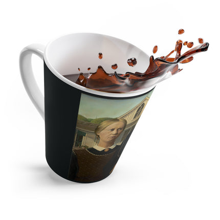 American Gothic by Grant Wood Latte Mug