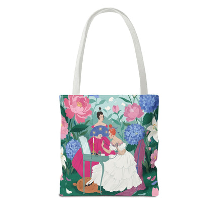 🌸🕯️ The Ladies Of The Enchanted Garden Vanity Tote Bag – Art Deco Floral Elegance