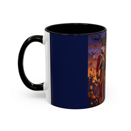 🎃💙 The Pumpkin Lantern Courtship Colorful Mug – Romantic Halloween Elegance