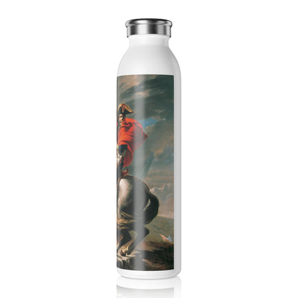 Napoleon Crossing the Alps by Jacques-Louis David Slim Water Bottle
