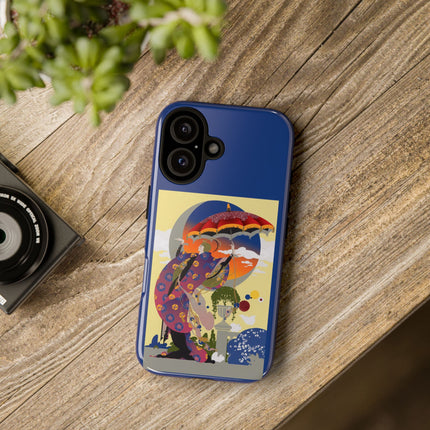 Parasol Sunset Geisha Phone Case – Elegant Twilight Grace