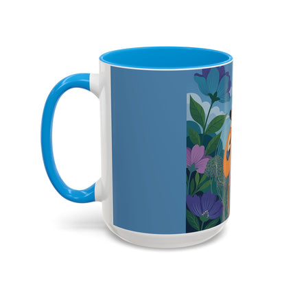 The Lady And The Sea Breeze Colorful Mugs – Art Deco Coastal Serenity