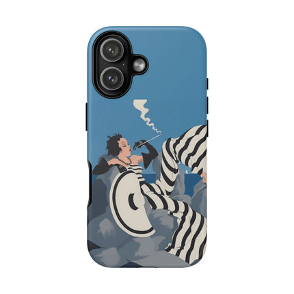 Art Deco Smoker Phone Case – Glamorous Lounging & Timeless Allure