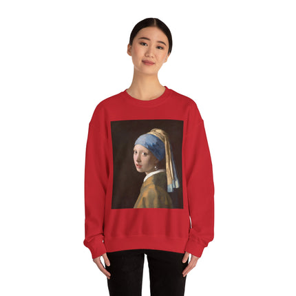 Girl with a Pearl Earring by Johannes Vermeer Heavy Blend™ Crewneck Sweatshirt