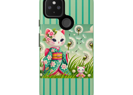Geisha Kitten and the Dandelion Phone Cases