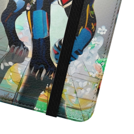 🐾💎 Cyber Panther's Hunt Flip Case – Digital Instinct & Neon Pursuit