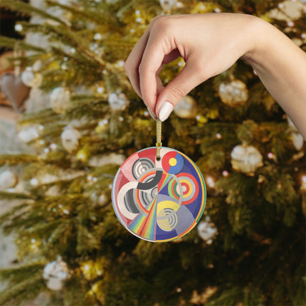 Rythme No. 1 by Robert Delaunay Glass Ornament Glass Ornament