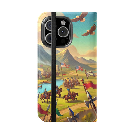🦅⚔️ Watchful Guardian Flip Case – Courage, Leadership & Noble Adventure