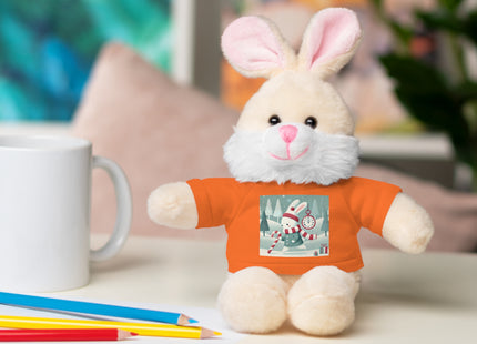 Candy Cane Timekeeper Bunny Stuffed Animals with Tee