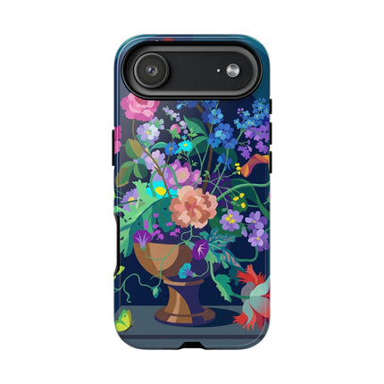 Midnight Floral Reverie Phone Case – Vibrant Bloom & Enchanted Beauty
