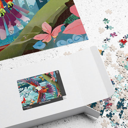 A Colorful Raptor Puzzle (110, 252, 520, 1014-piece)