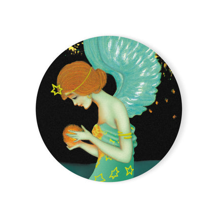 Twilight Angel Cork Back Coaster