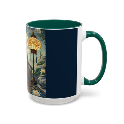 Moonlit Bridge Gentleman Colorful Mug – Imperial Serenity & Moonlit Harmony