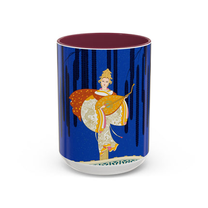 Celestial Melody Colorful Mug (11oz, 15oz) – Musical Grace, Starlit Beauty & Art Deco Elegance
