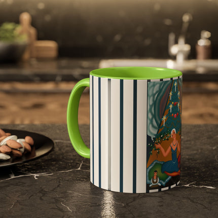 Art Deco Christmas Elegance Colorful Mugs (11oz, 15oz)