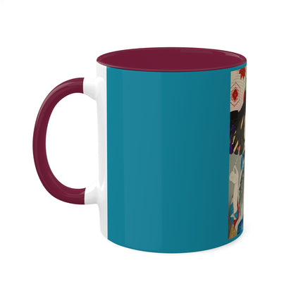 Looking Observant; The Appearance of a Kyoto Waitress of the Meiji Era by Tsukioka Yoshitoshi Colorful Mugs, 11oz