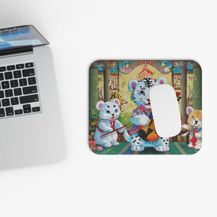 Melodies of the Snow Lion Cub Mouse Pad, Rectangle