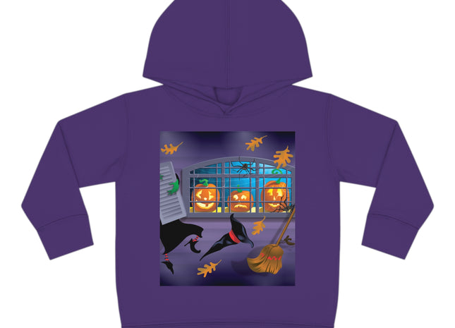 Whimsical Halloween Mischief Toddler Pullover Fleece Hoodie