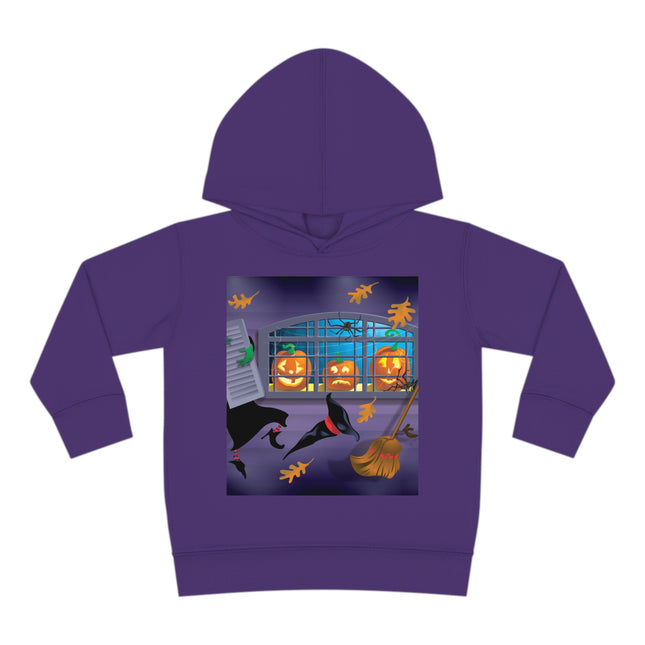 Whimsical Halloween Mischief Toddler Pullover Fleece Hoodie