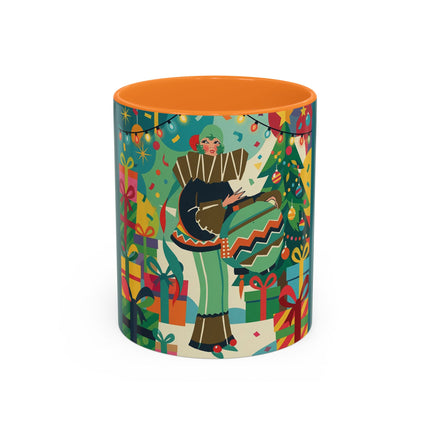 🎄✨ The Lady Of The Christmas Ornament Colorful Mug – Art Deco Holiday Fantasy