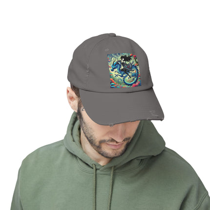 Mystic Guardian of the Sky Unisex Distressed Cap