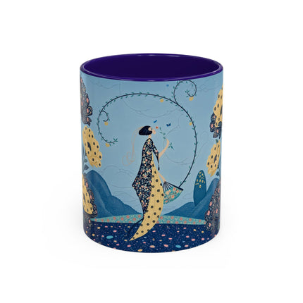 🌼🦋 The Enchanted Butterfly Garden Promenade Colorful Mug – Art Deco Floral Whimsy