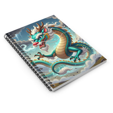 Tibetan Dragon in Battle Spiral Notebook - Ruled Line