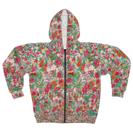 Colorful Flower Pattern by Owen Jones Zip Hoodie (AOP)