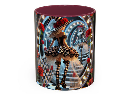 Halloween Witch Through the Mirror Colorful Mugs (11oz, 15oz)