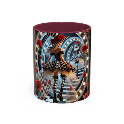Halloween Witch Through the Mirror Colorful Mugs (11oz, 15oz)