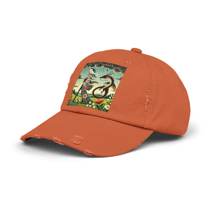 The Dragon Fairy’s Stride Unisex Distressed Cap