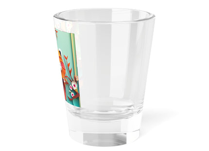 A Playful Red Panda Shot Glass, 1.5oz