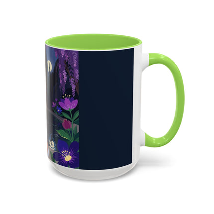 The Moonlit Garden Serenade Colorful Mugs – Art Deco Musical Elegance