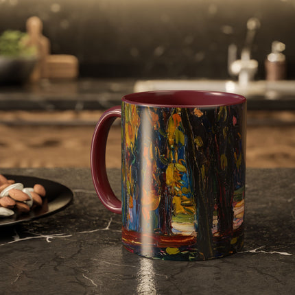 In the Park of St. Cloud by Wassily Kandinsky Colorful Mugs (11oz, 15oz)