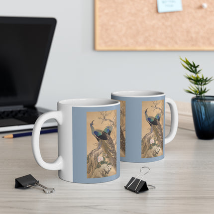 A Pair of Peacocks in Spring by Imao Keinen Ceramic Mug 11oz