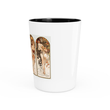 The Seasons by Alphonse Maria Mucha Ceramic Shot Glass