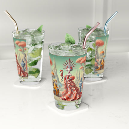 The Seahorse Court Pint Glass, 16oz