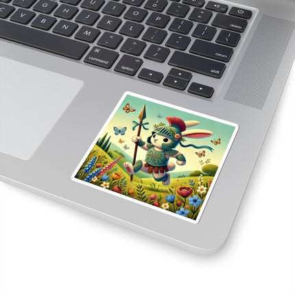 Rabbit Gladiator Kiss-Cut Stickers (4 Sizes)