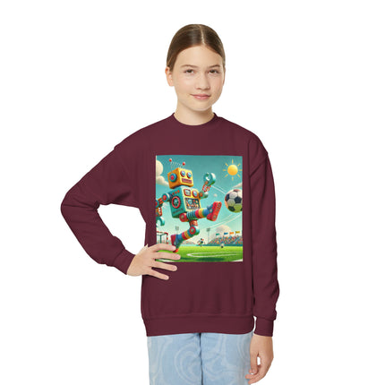 Kickoff Bot! Youth Crewneck Sweatshirt – Action, Energy & Game-Day Fun