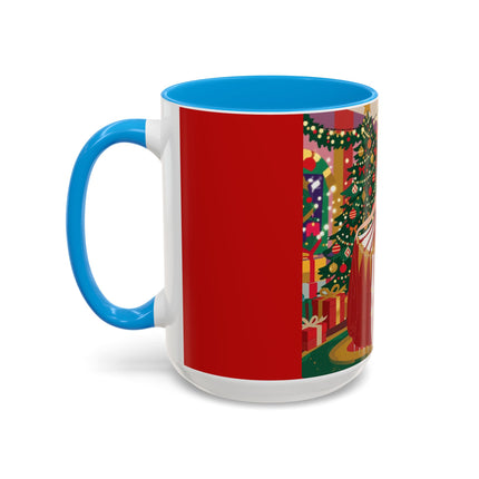 🎄💃 The Christmas Mirror Duet Colorful Mug – Art Deco Holiday Elegance