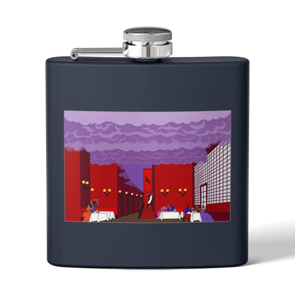 Midnight Toast Flask – Parisian Romance & Art Deco Charm