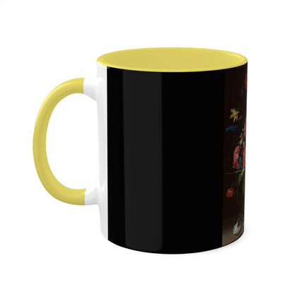 A Bouquet of Flowers by Clara Peeters Colorful Mugs, 11oz