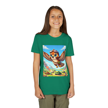 Red-Tailed Hawk in Battle Youth Short Sleeve Tee